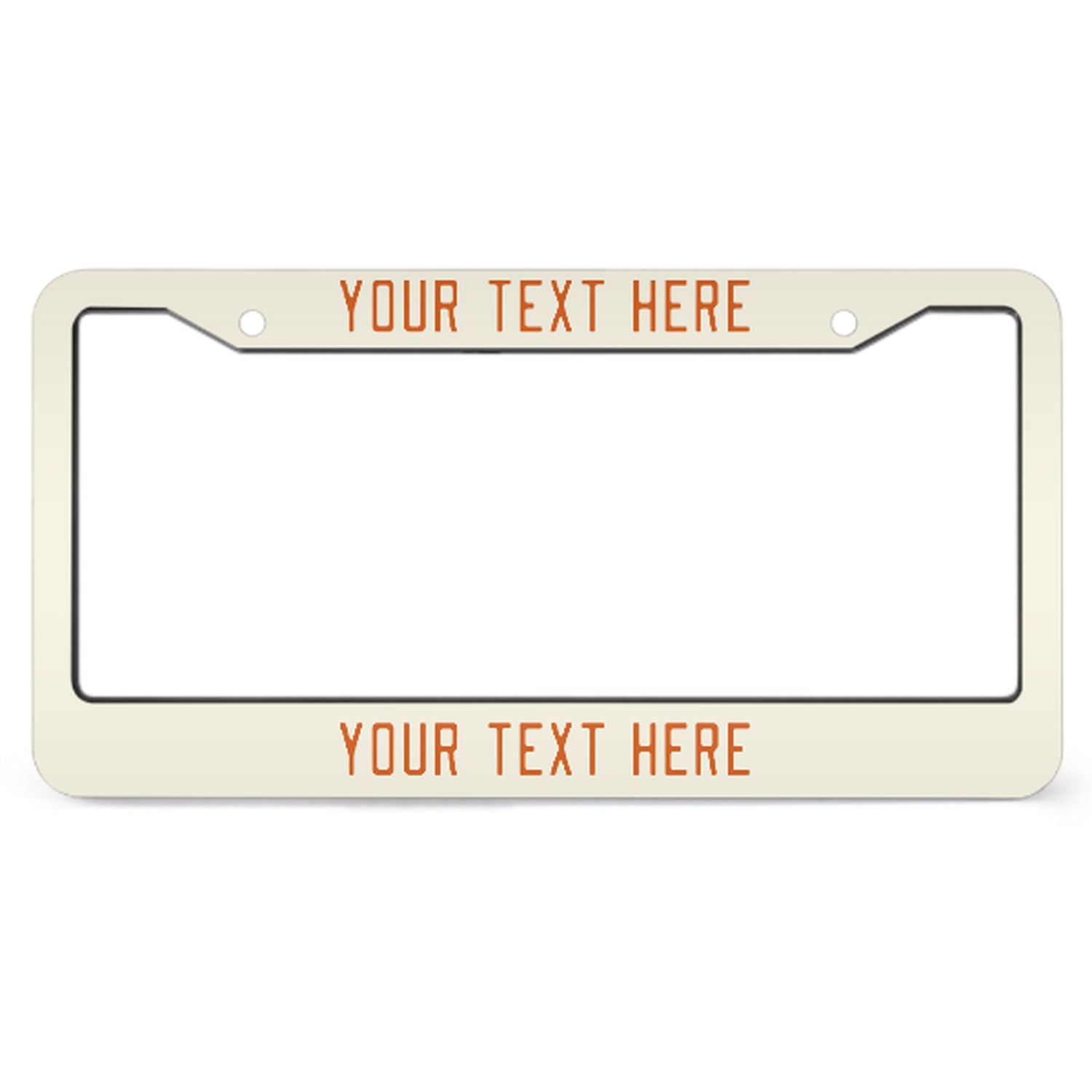 Cornice per targa personalizzata beige-arancione
