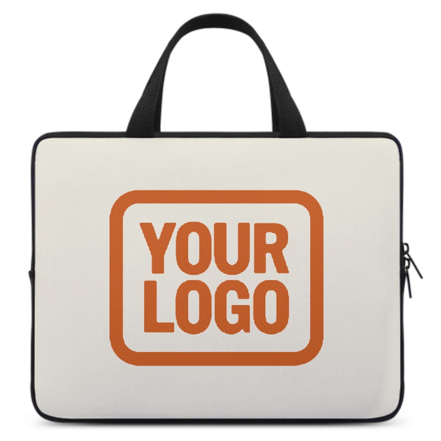 Maßgeschneidertes Beige Orange Laptop Tasche