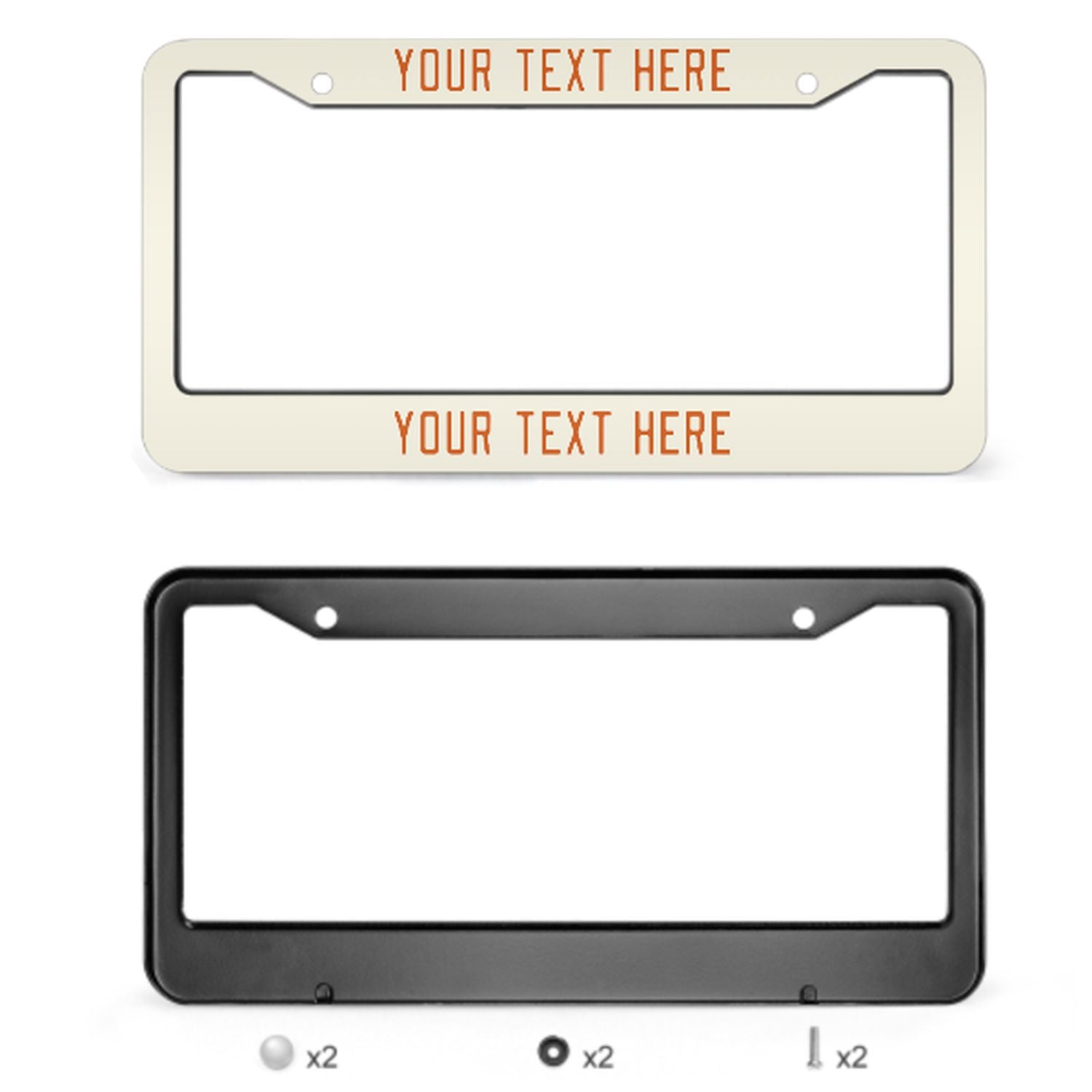 Cornice per targa personalizzata beige-arancione