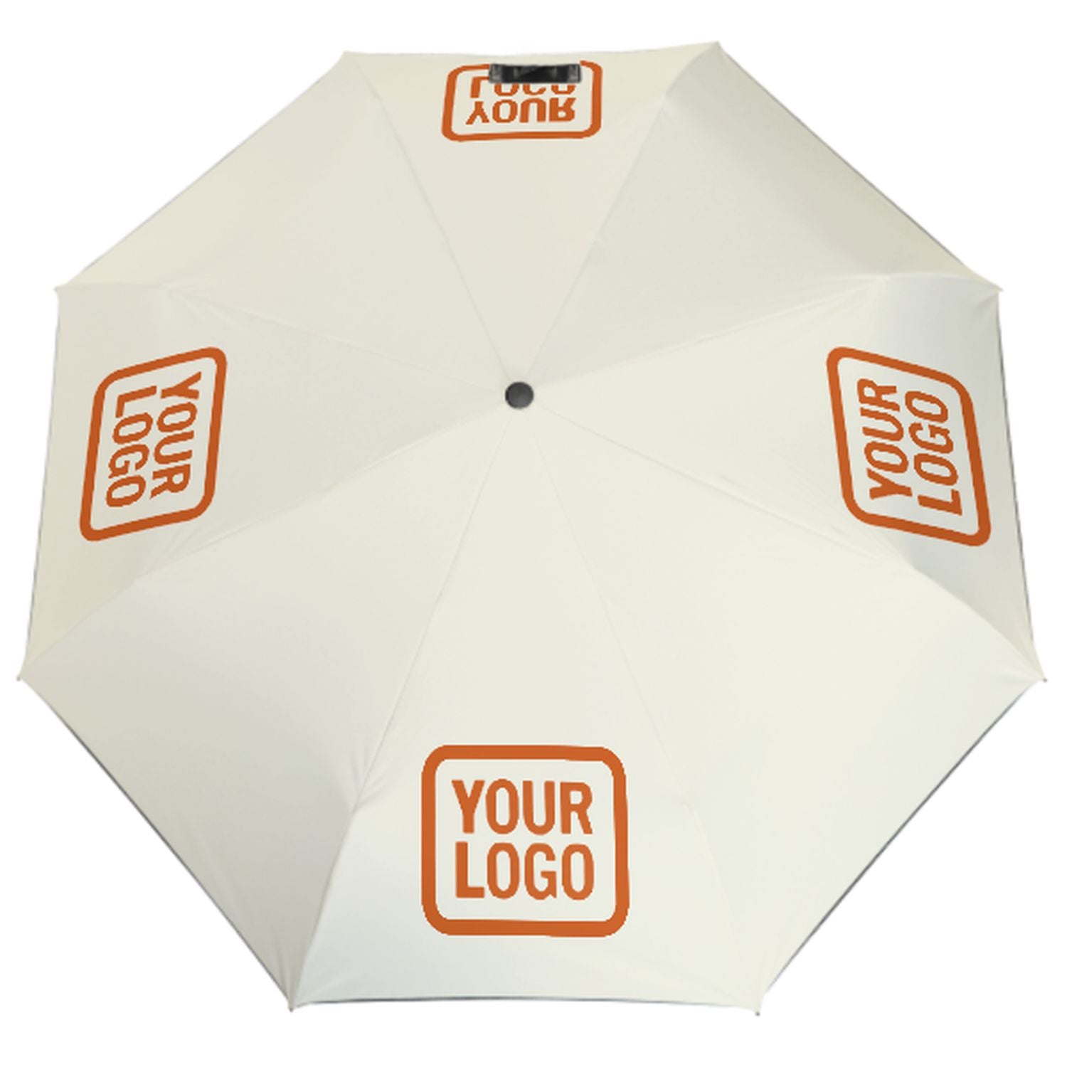 Maßgeschneidertes Beige Orange Automatik-Regenschirm
