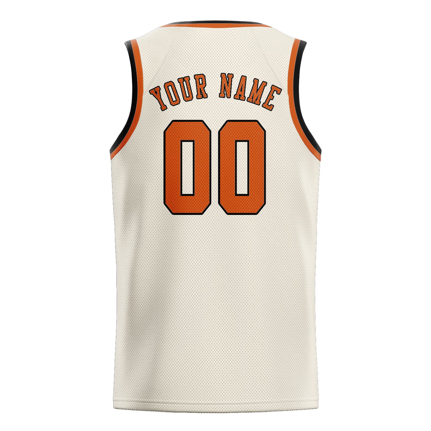 Benutzerdefiniertes Professionelles Beige Orange Basketballtrikot