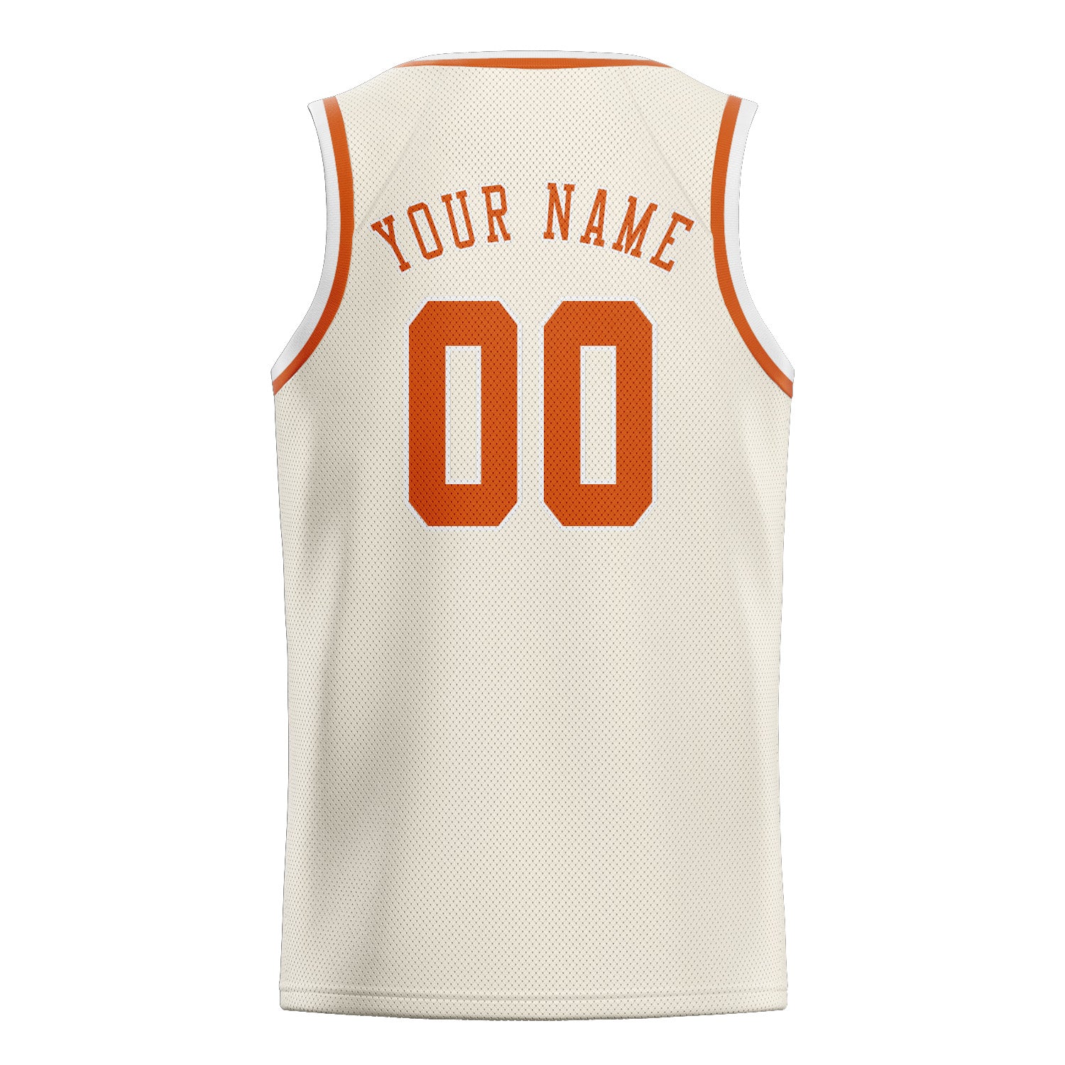 Benutzerdefiniertes Professionelles Beige Orange Basketballtrikot