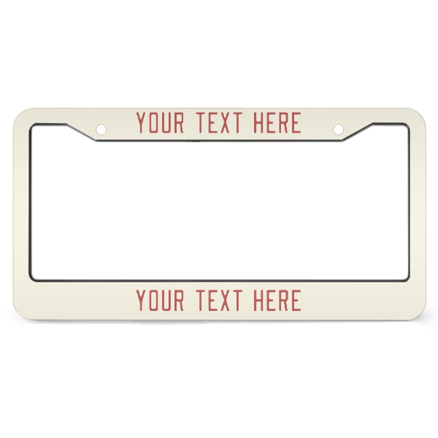 Cornice per targa personalizzata color beige e rame con rosa