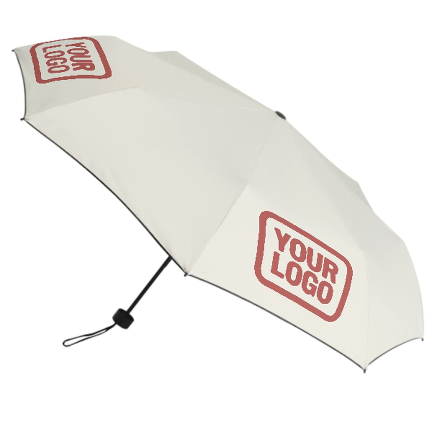 Maßgeschneidertes Beige Kupferrose Automatik-Regenschirm