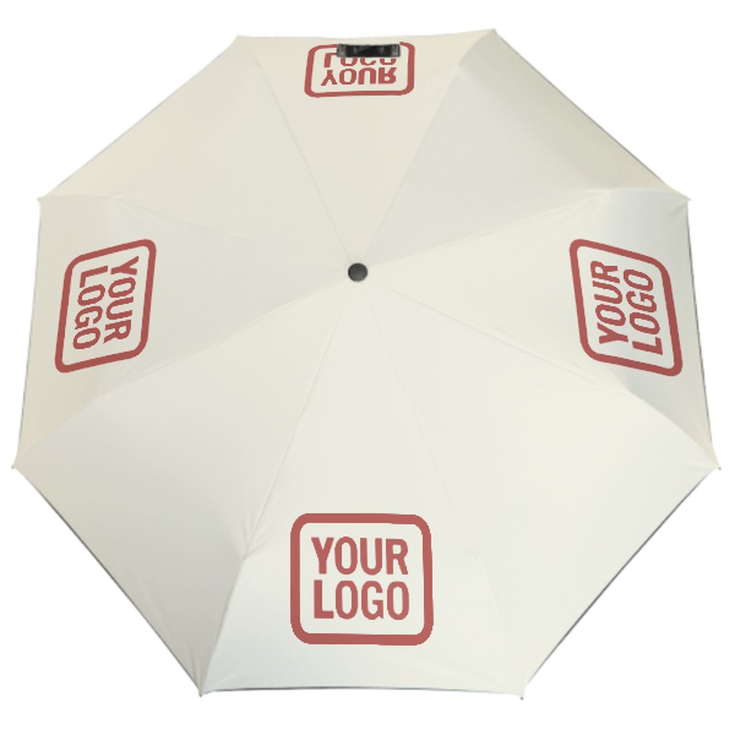 Maßgeschneidertes Beige Kupferrose Automatik-Regenschirm
