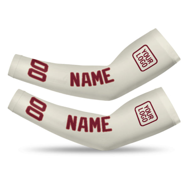 Maßgeschneidertes Beige Karmesinrot Armschutz
