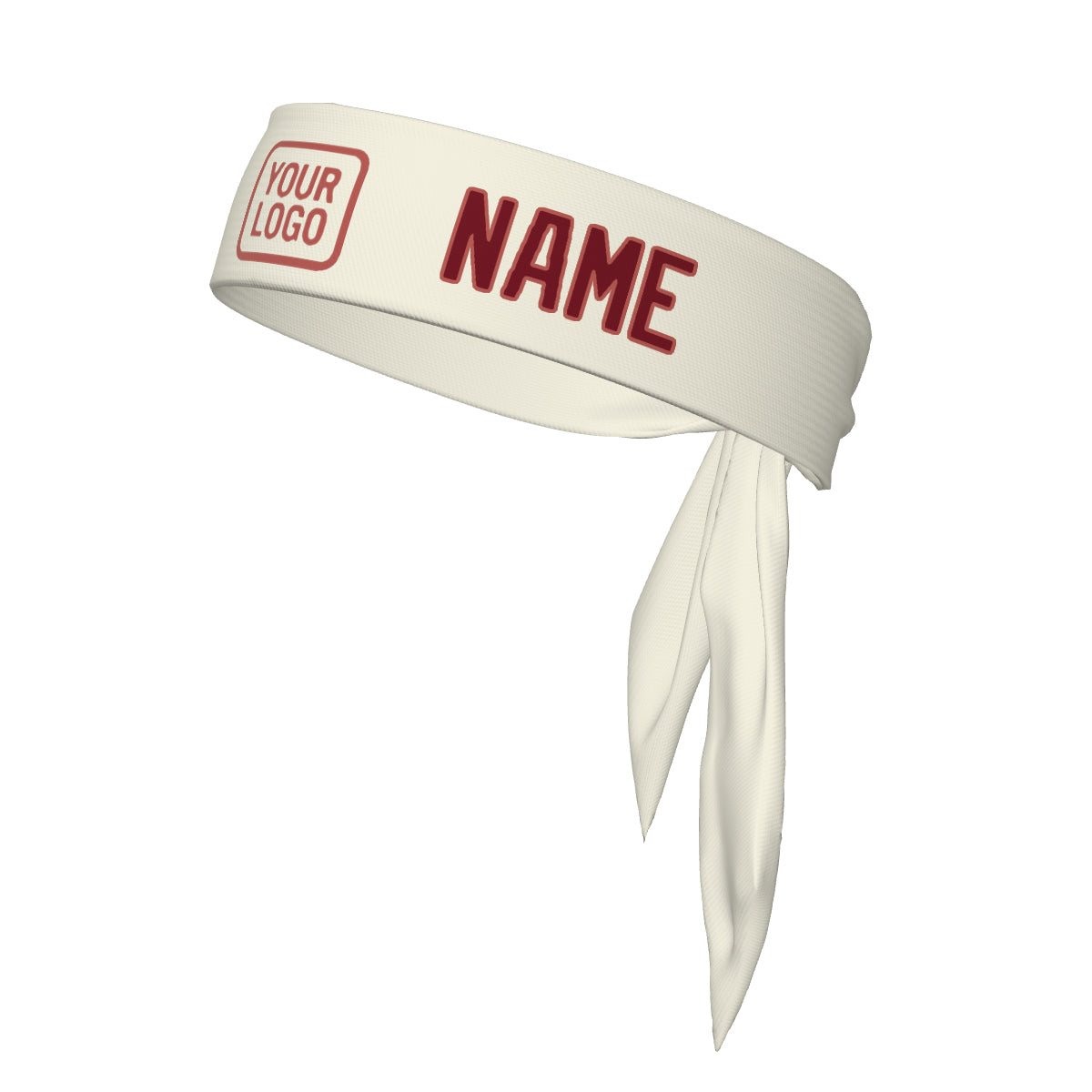 Maßgeschneidertes Beige Karmesinrot Stirnband