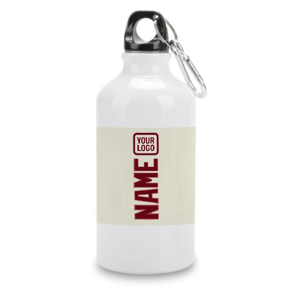 Maßgeschneidertes Beige Karmesinrot Sportflasche