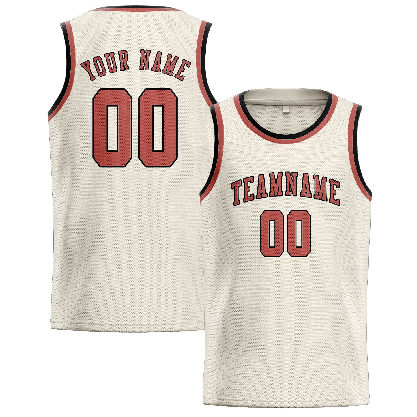 Benutzerdefiniertes Professionelles Beige Kupferrose Basketballtrikot