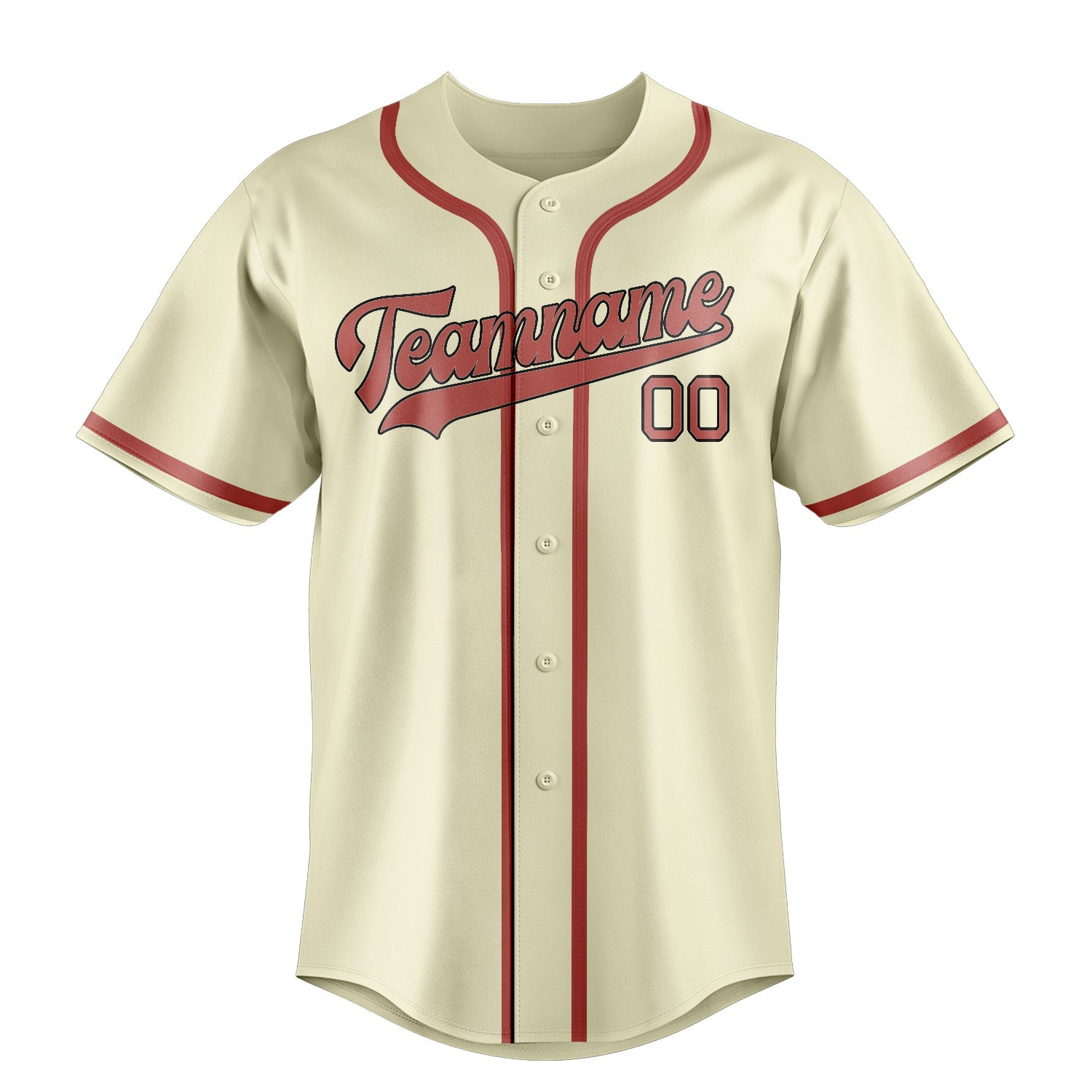 Benutzerdefiniertes Professionelles Beige Kupferrose Baseballtrikot