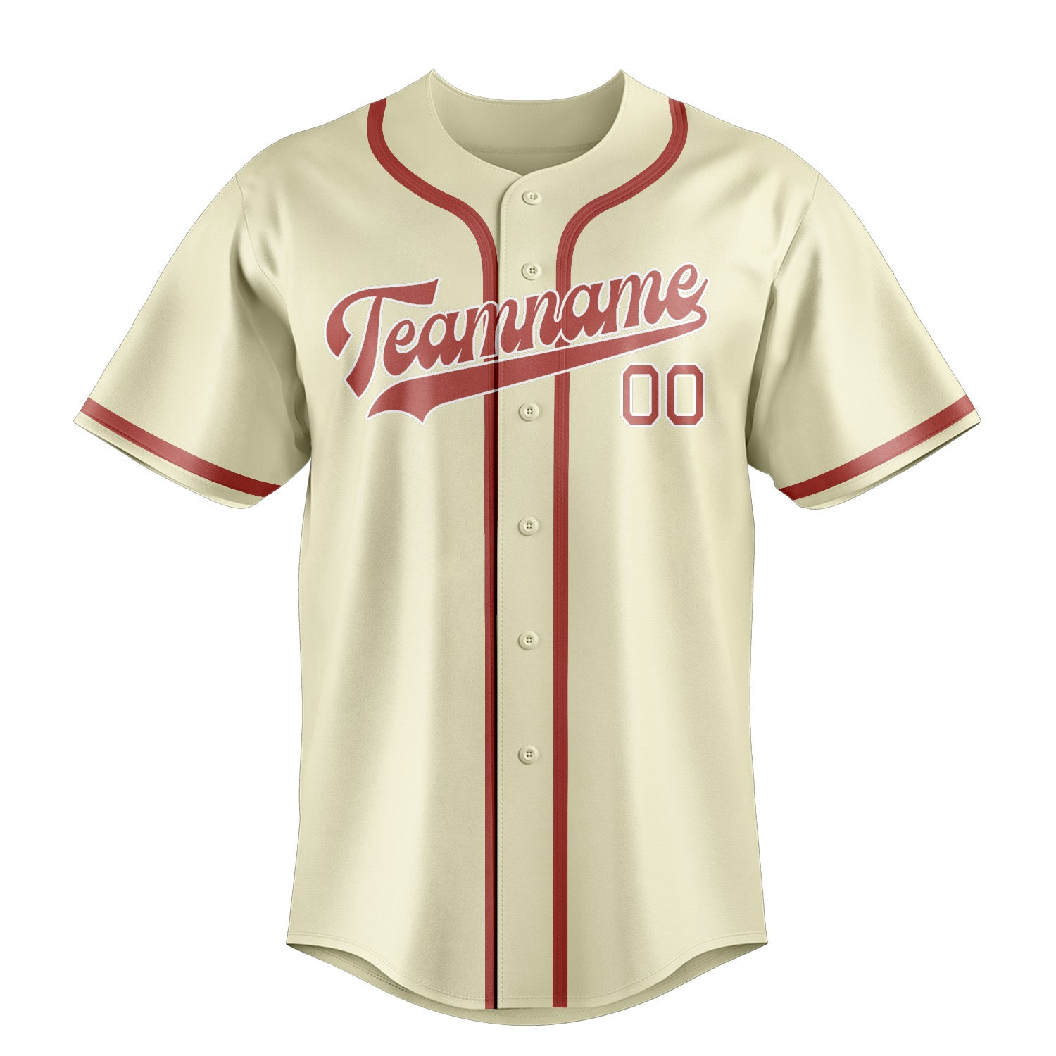 Benutzerdefiniertes Professionelles Beige Kupferrose Baseballtrikot