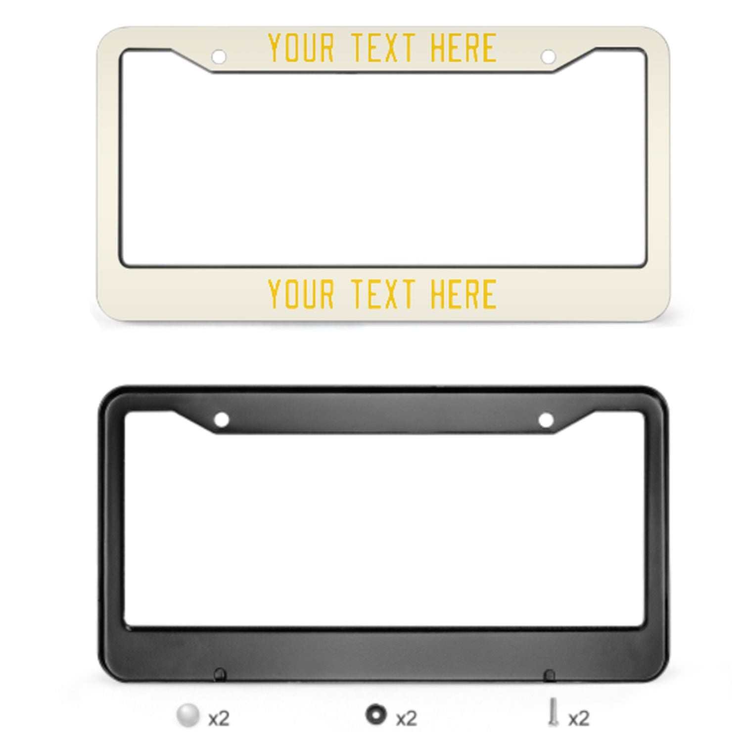 Cornice per targa personalizzata beige-oro