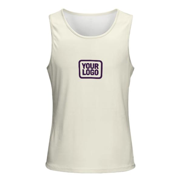 Maßgeschneidertes Beige Lila Herren Tanktop