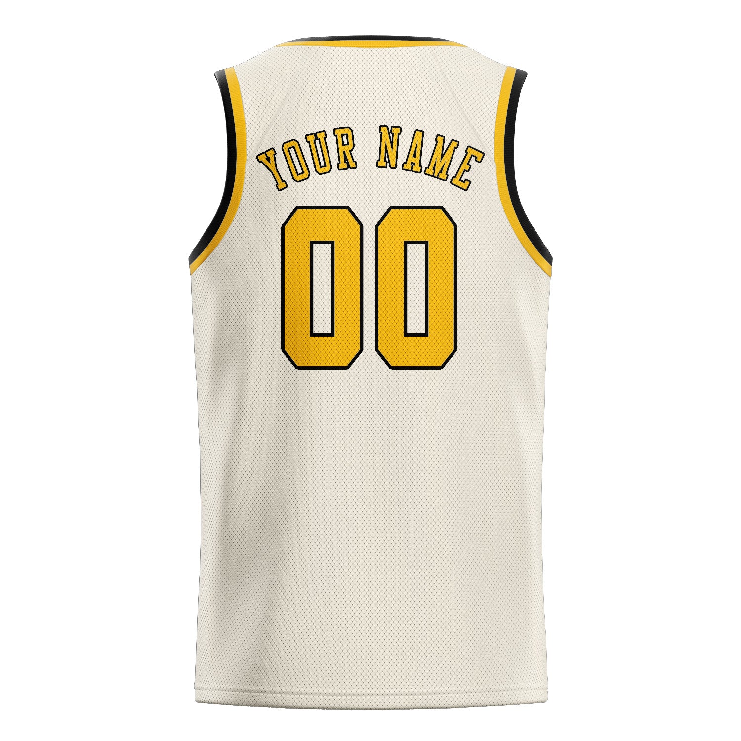 Benutzerdefiniertes Professionelles Beige Gold Basketballtrikot