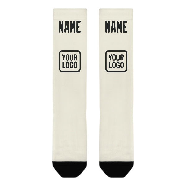 Maßgeschneidertes Beige Schwarz Kniestrümpfe