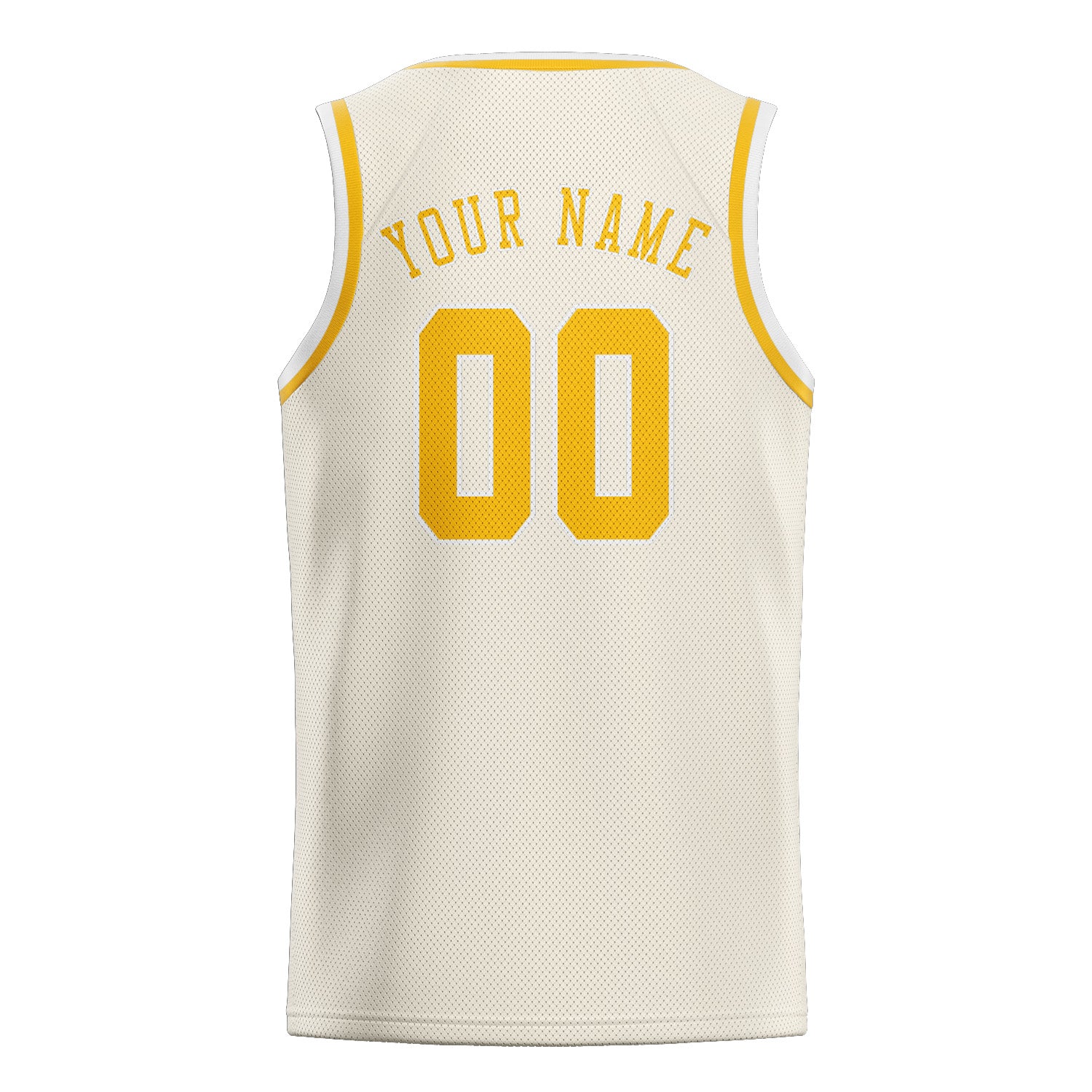 Benutzerdefiniertes Professionelles Beige Gold Basketballtrikot