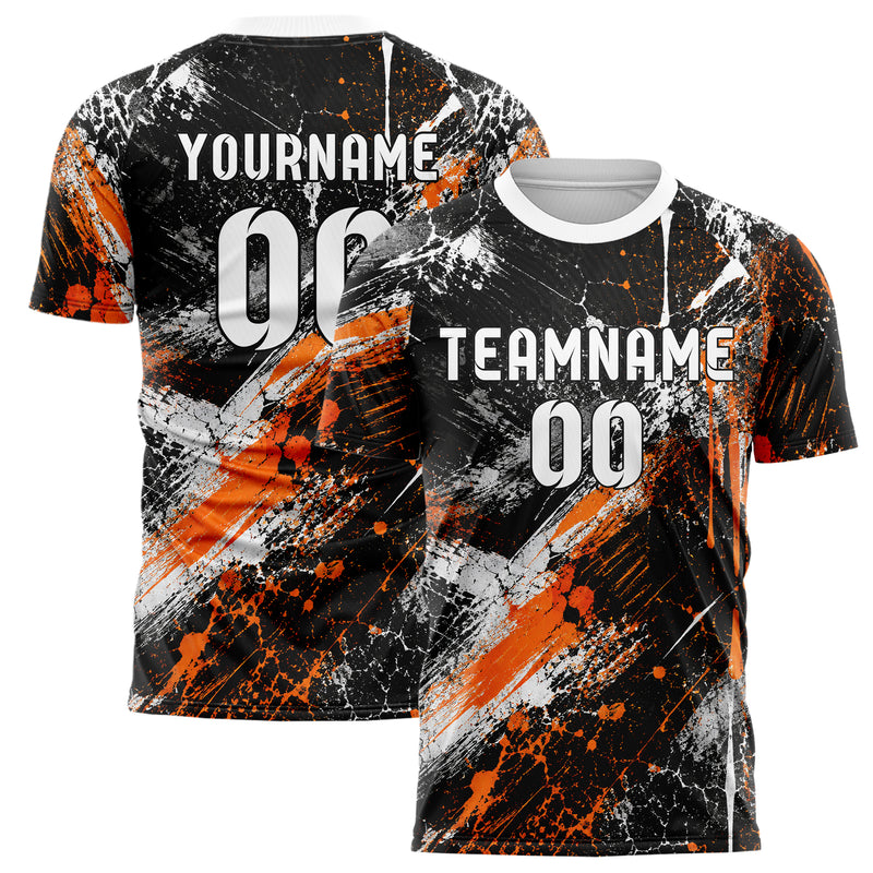 Schwarz dunkles Graffiti diagonal Paint Flow Design 03-0211 individuelles Fußballtrikot main