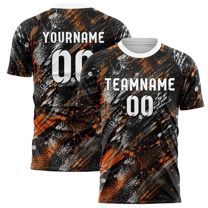 Schwarz dunkles Graffiti diagonal Paint Flow Design 03-0235 individuelles Fußballtrikot main