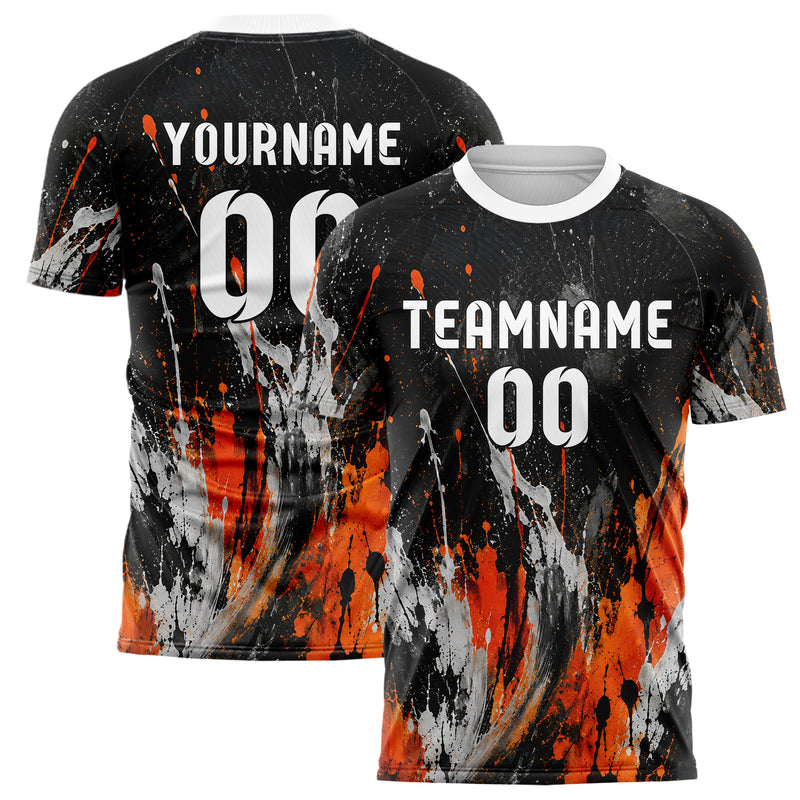 Schwarz dunkles Graffiti Ink Splash Design 03-0205 individuelles Fußballtrikot main
