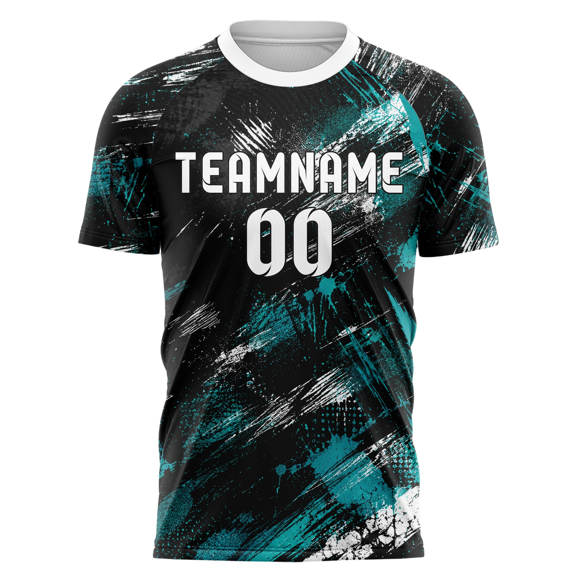 Schwarz lebendiges Graffiti Scratch Marks Design 03-0038 individuelles Fußballtrikot front