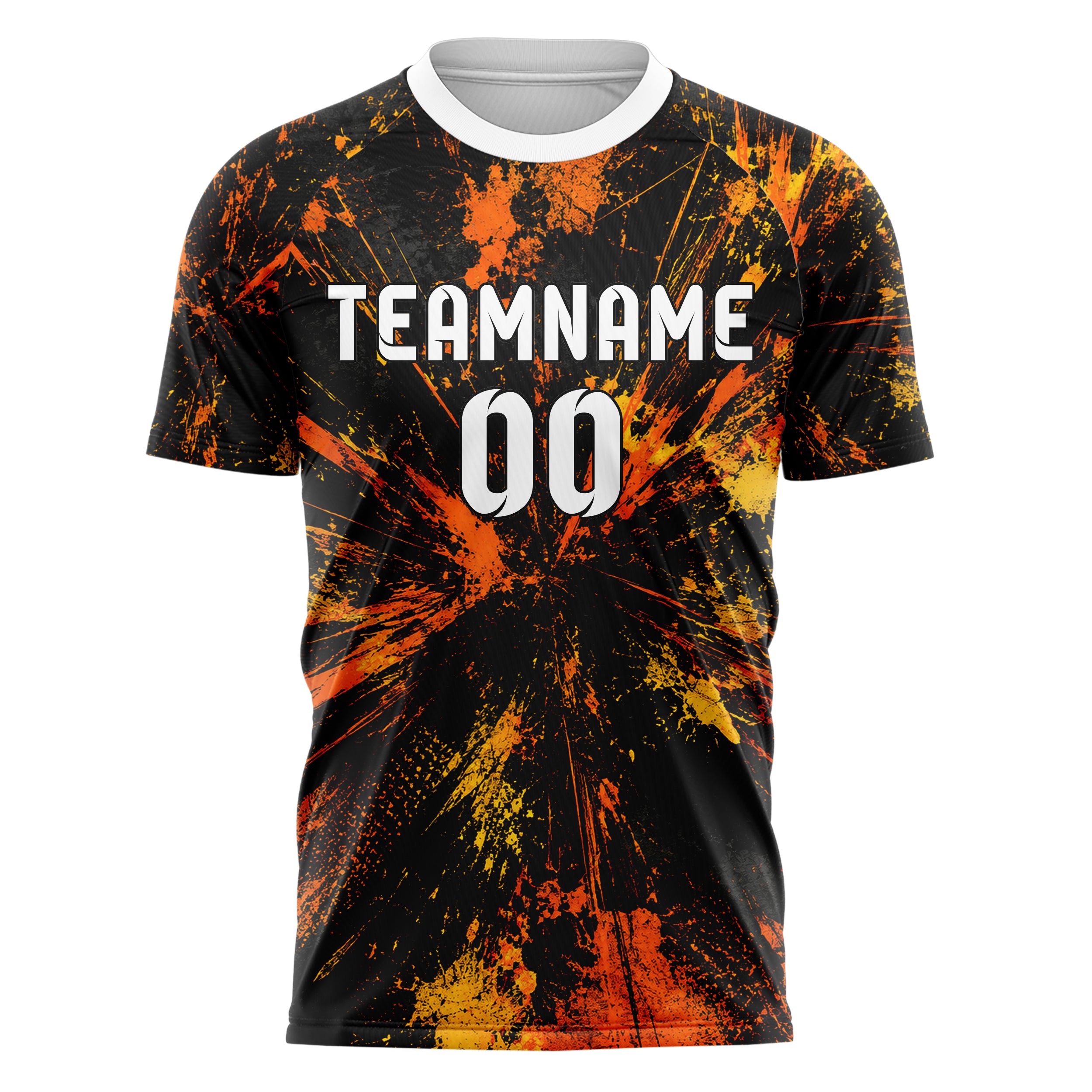 Schwarz dunkles Graffiti Scratch Marks Design 03-0182 individuelles Fußballtrikot front
