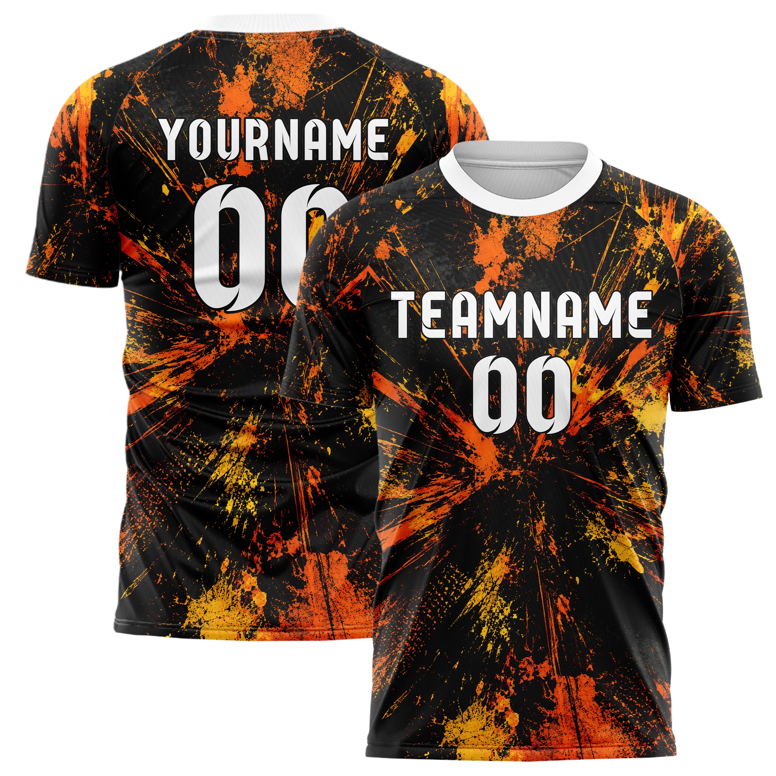 Schwarz dunkles Graffiti Scratch Marks Design 03-0182 individuelles Fußballtrikot main