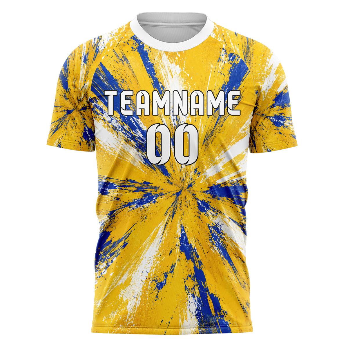 Gold klassisches Graffiti Scratch Marks Design 03-0054 individuelles Fußballtrikot front