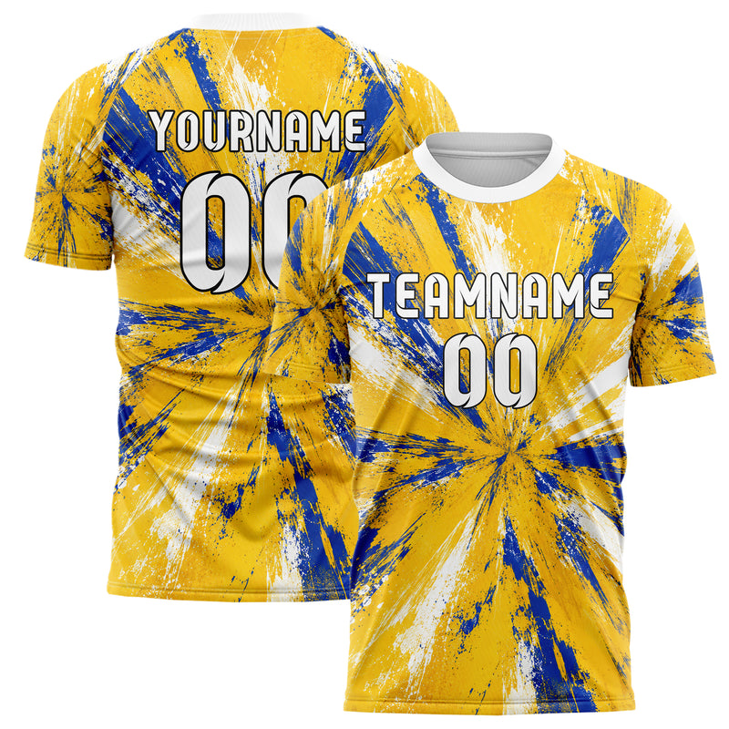 Gold klassisches Graffiti Scratch Marks Design 03-0054 individuelles Fußballtrikot main