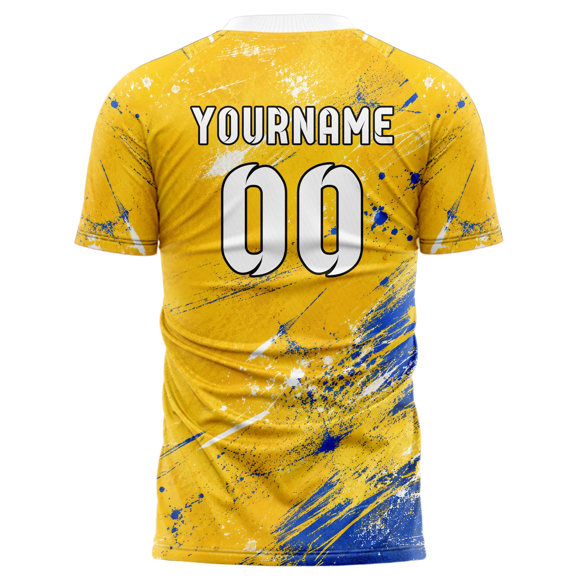 Gold klassisches Graffiti Scratch Marks Design 03-0150 individuelles Fußballtrikot back