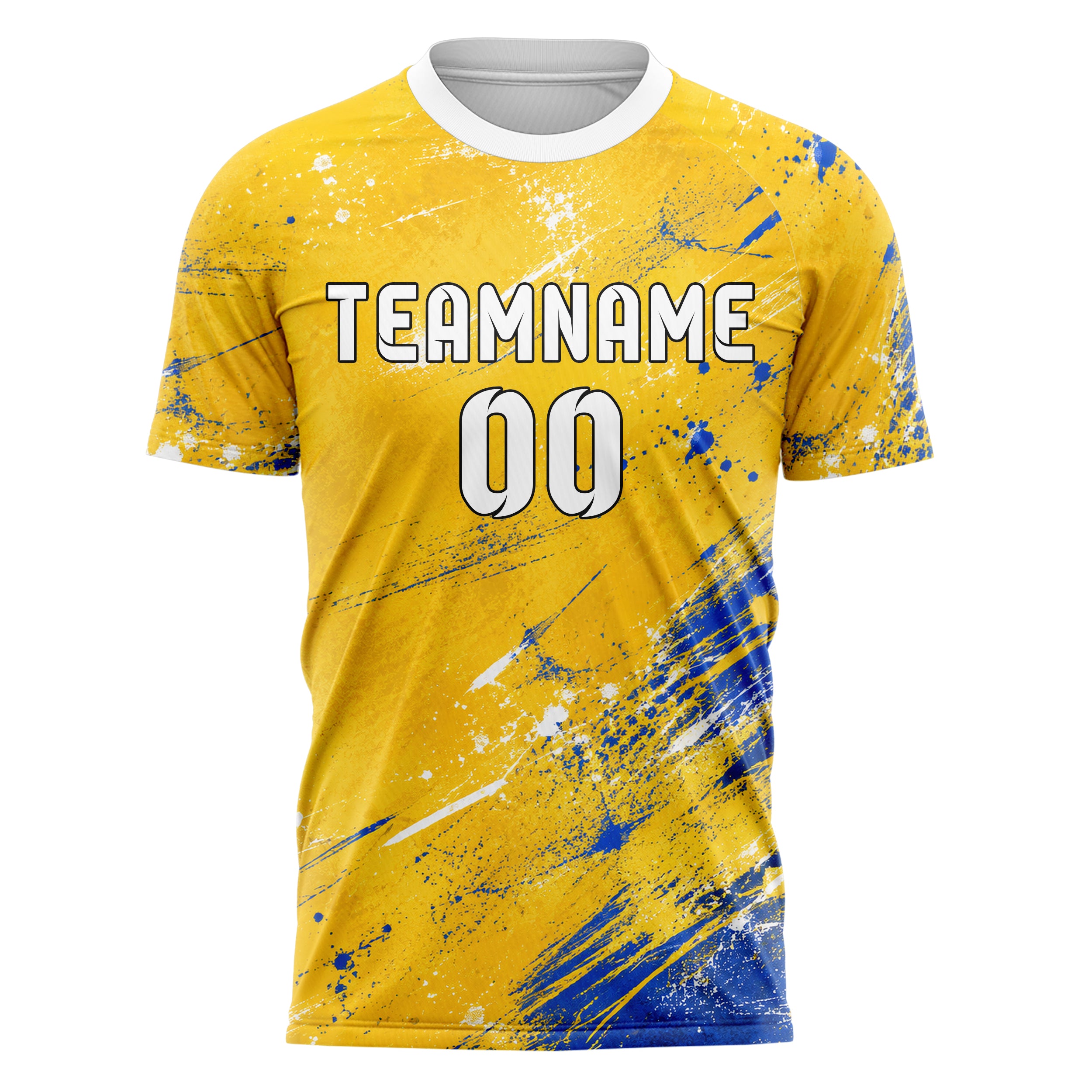 Gold klassisches Graffiti Scratch Marks Design 03-0150 individuelles Fußballtrikot front
