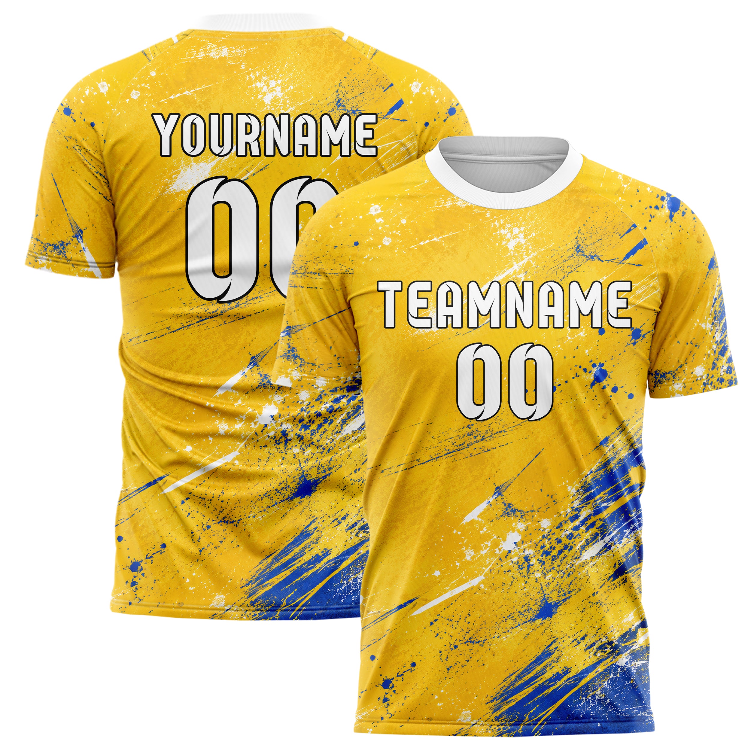 Gold klassisches Graffiti Scratch Marks Design 03-0150 individuelles Fußballtrikot main