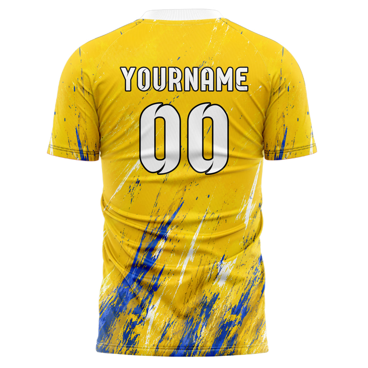 Gold klassisches Graffiti Scratch Marks Design 03-0366 individuelles Fußballtrikot back