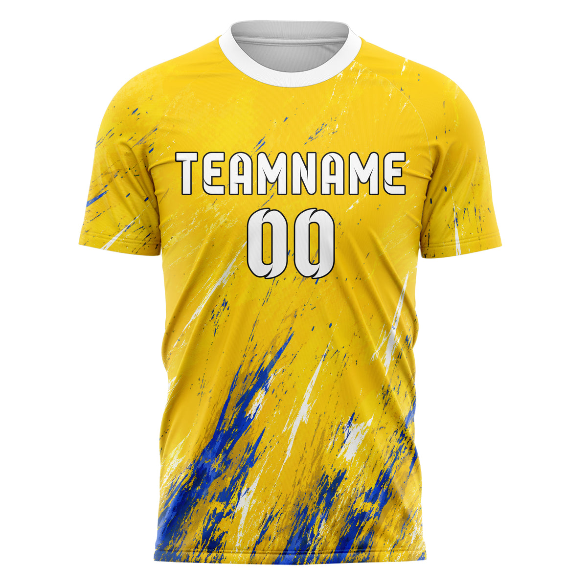 Gold klassisches Graffiti Scratch Marks Design 03-0366 individuelles Fußballtrikot front