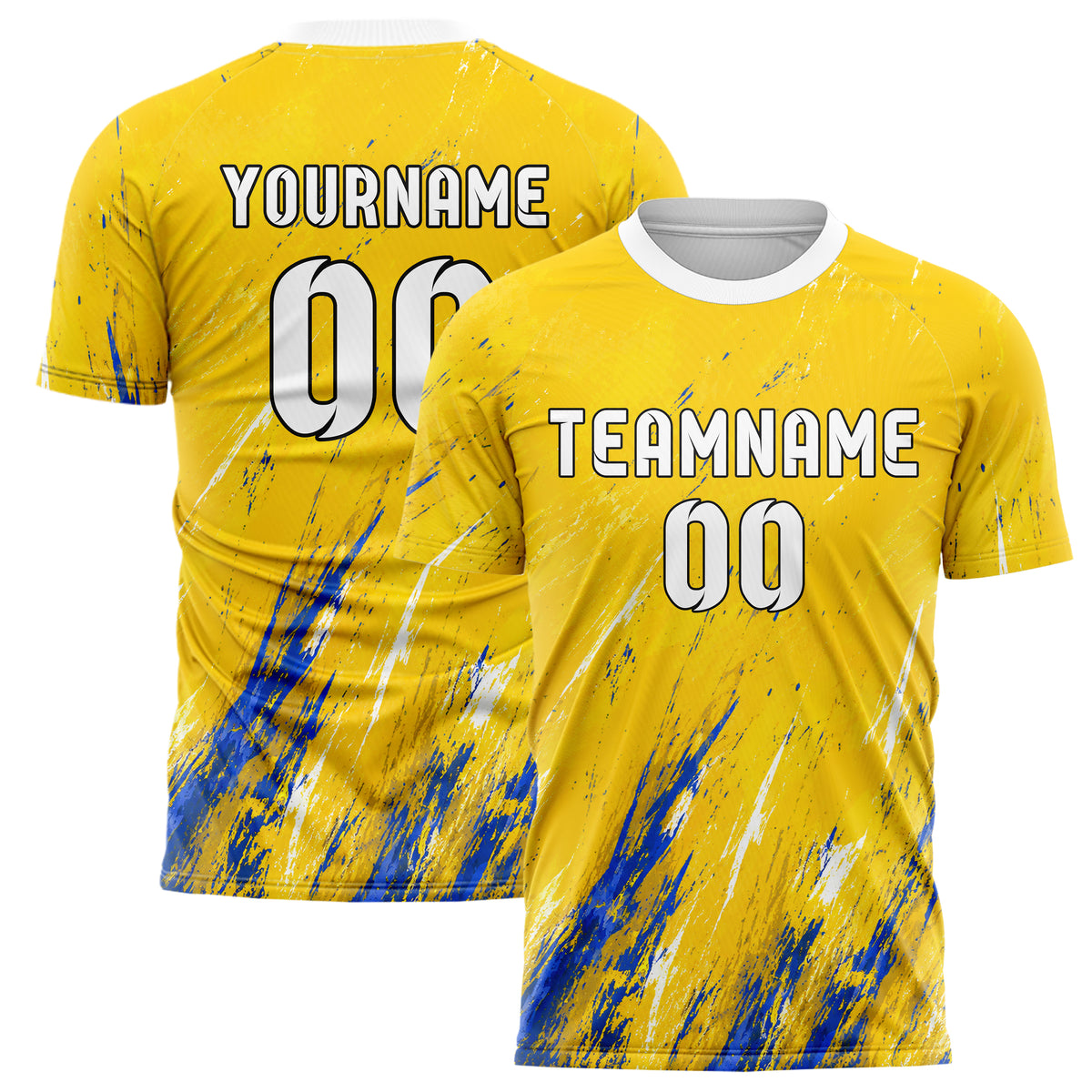 Gold klassisches Graffiti Scratch Marks Design 03-0366 individuelles Fußballtrikot main