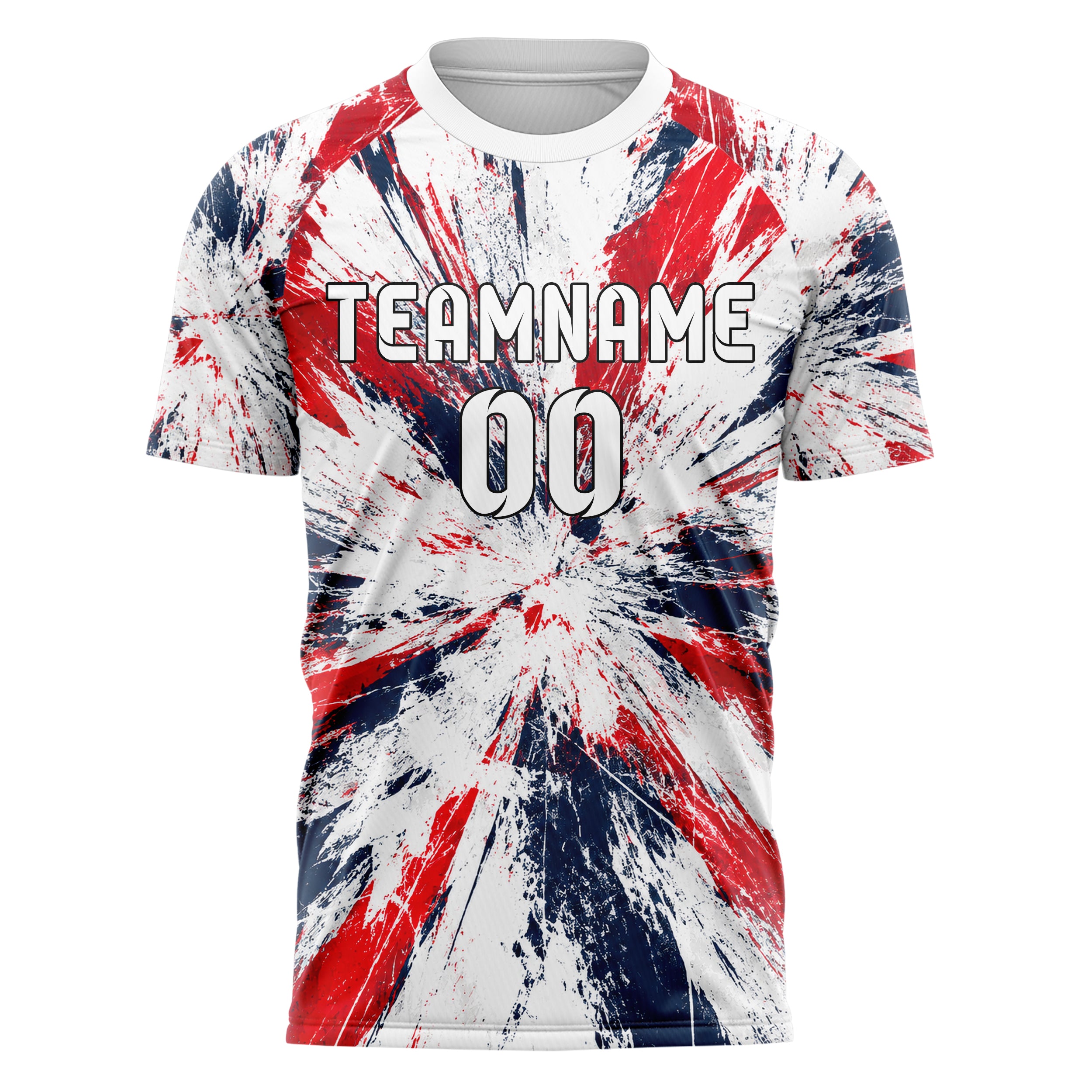 Weiss klassisches Graffiti Scratch Marks Design 03-0134 individuelles Fußballtrikot front