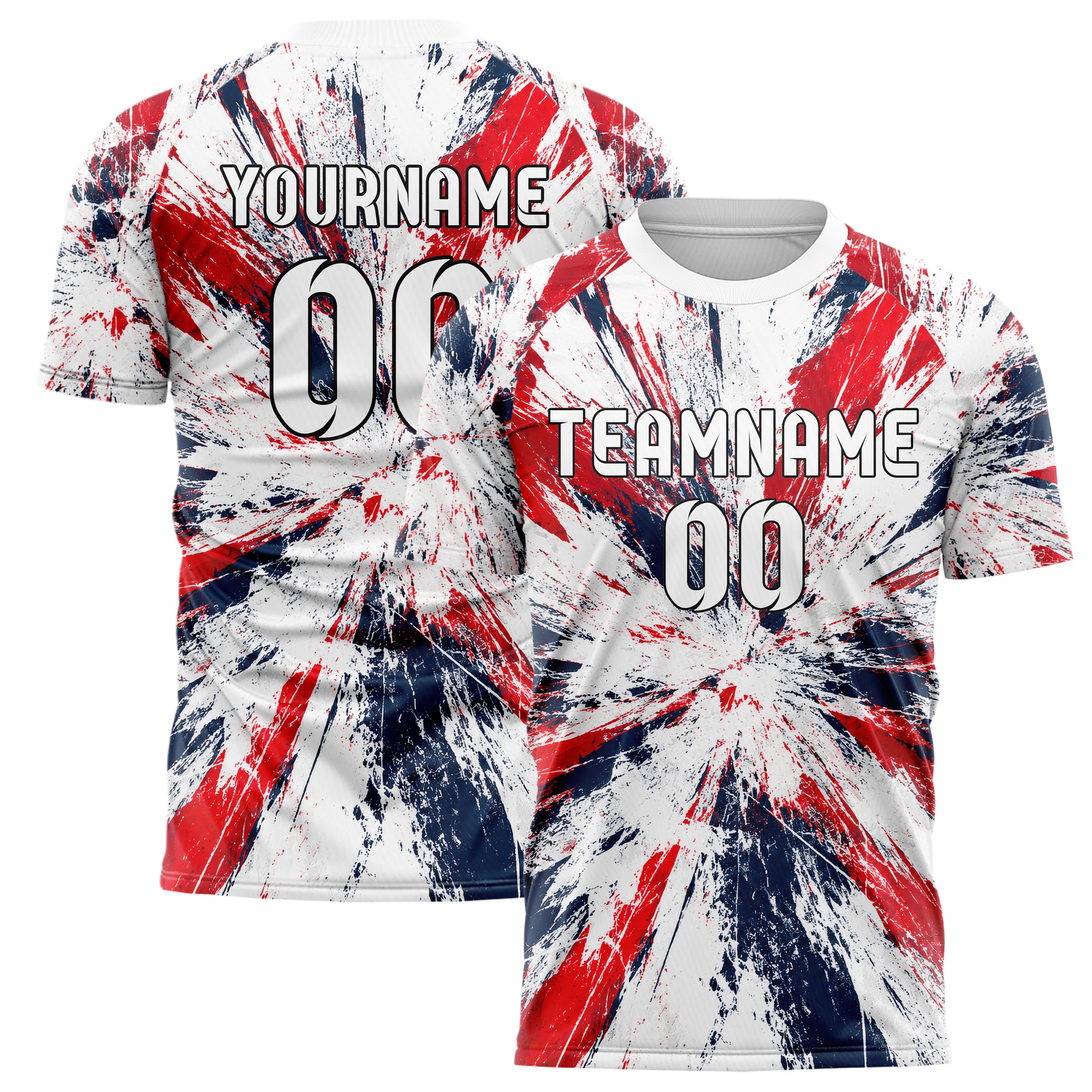 Weiss klassisches Graffiti Scratch Marks Design 03-0134 individuelles Fußballtrikot main