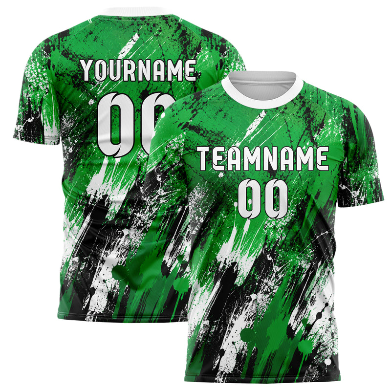 Kellygruen klassisches Graffiti diagonal Paint Flow Design 03-0259 individuelles Fußballtrikot main