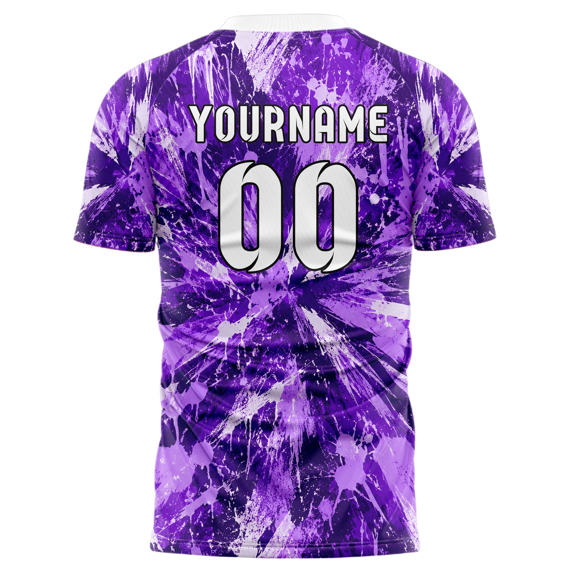 Lila lebendiges Graffiti Scratch Marks Design 03-0094 individuelles Fußballtrikot back