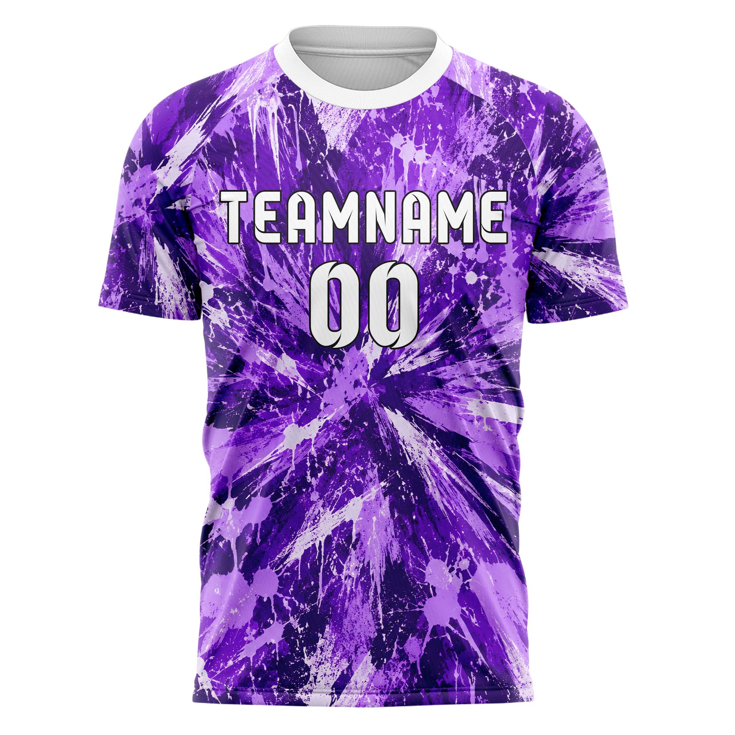 Lila lebendiges Graffiti Scratch Marks Design 03-0094 individuelles Fußballtrikot front
