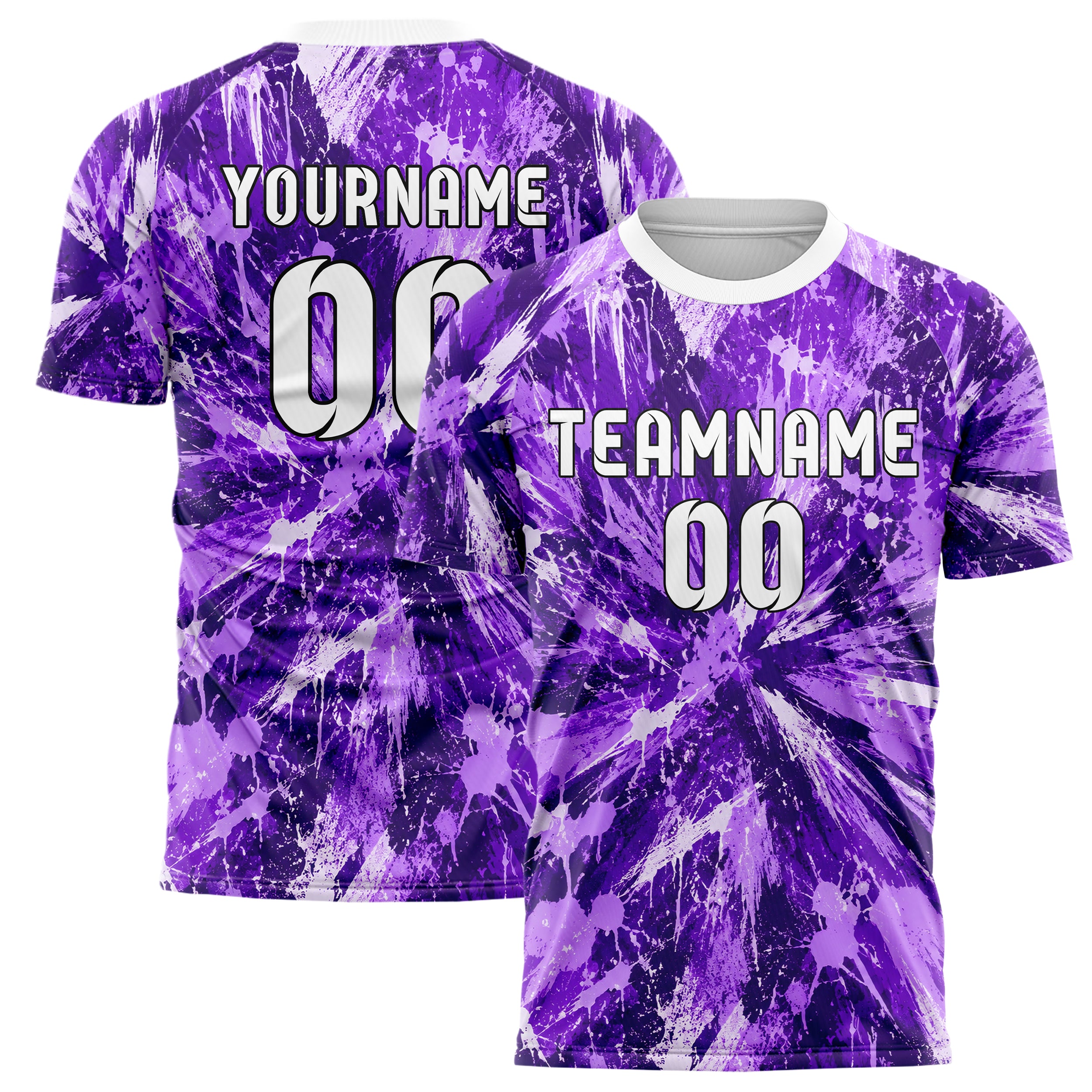 Lila lebendiges Graffiti Scratch Marks Design 03-0094 individuelles Fußballtrikot main