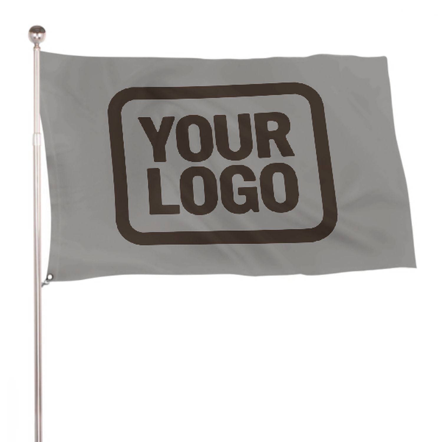 Maßgeschneidertes Grau Braun Flagge
