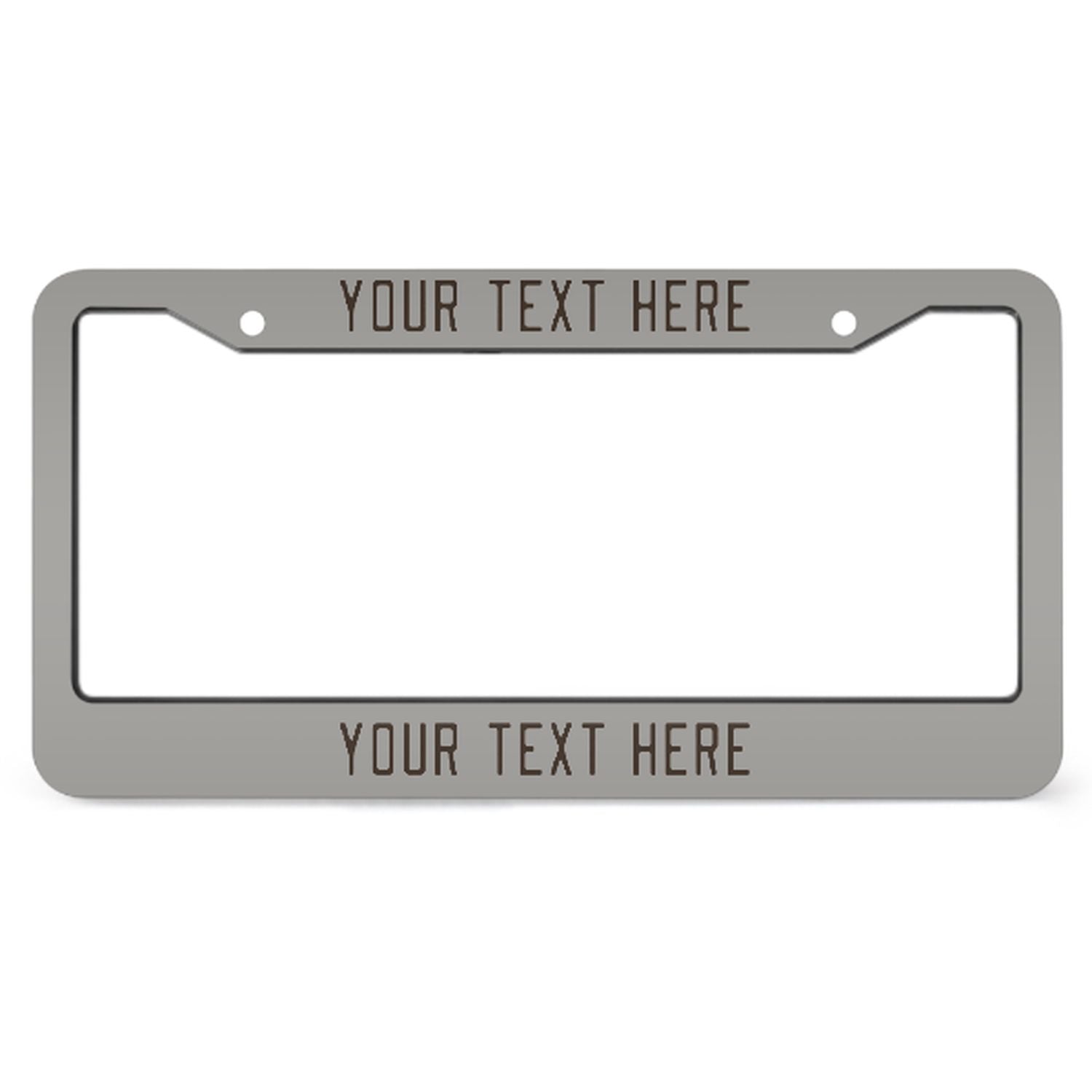 Cornice per targa grigio-marrone personalizzata