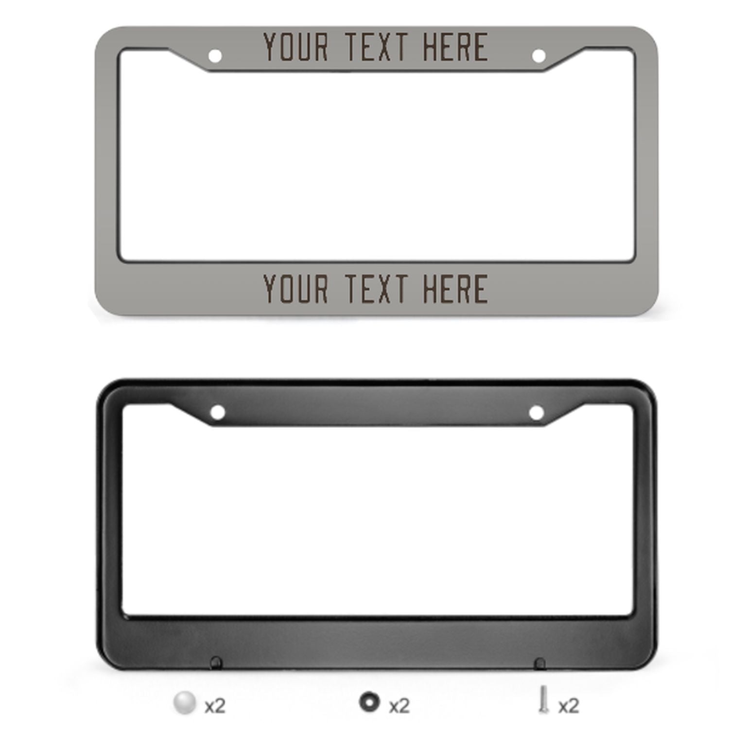 Cornice per targa grigio-marrone personalizzata