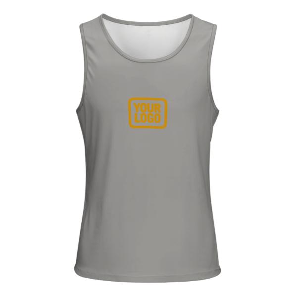 Maßgeschneidertes Grau Gelb Herren Tanktop