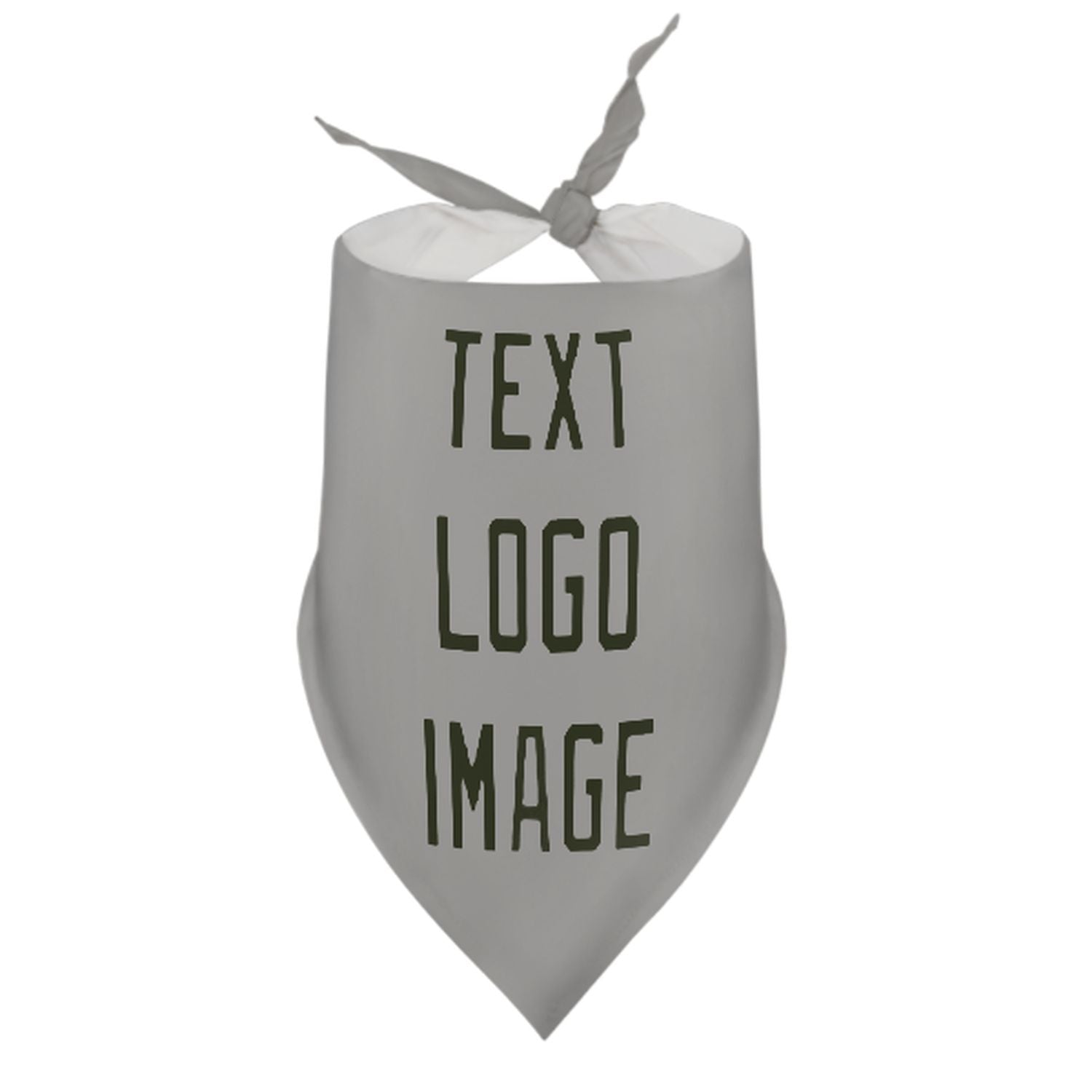 Bandana personalizzata per animali domestici color grigio scuro oliva
