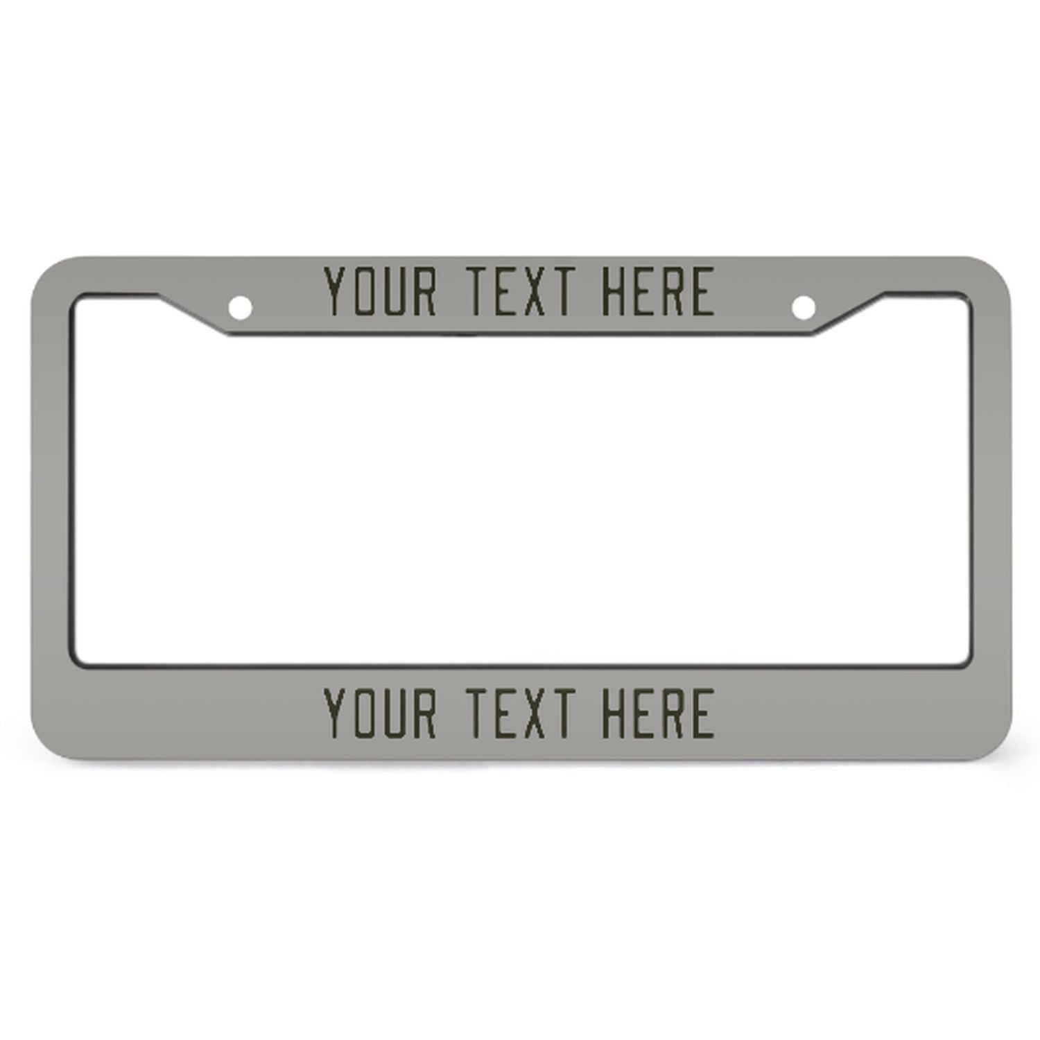 Cornice per targa personalizzata grigio oliva scuro