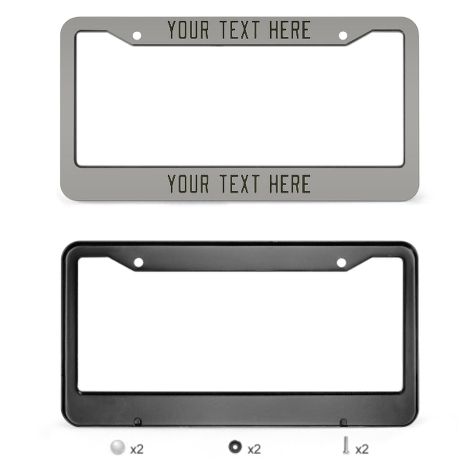 Cornice per targa personalizzata grigio oliva scuro