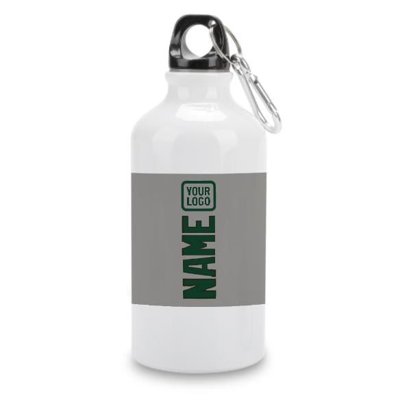 Maßgeschneidertes Grau Moosgrün Sportflasche