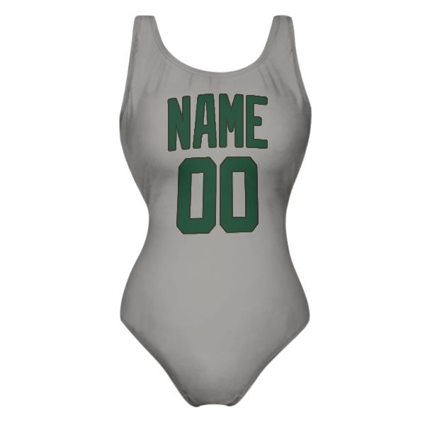 Maillot de bain gris vert mousse sur mesure