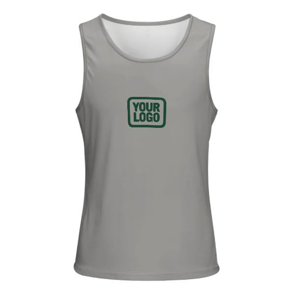Maßgeschneidertes Grau Moosgrün Herren Tanktop